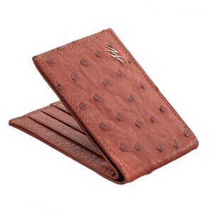 All-Season Wallet – Real Ostrich Leather - Fire Dance Color